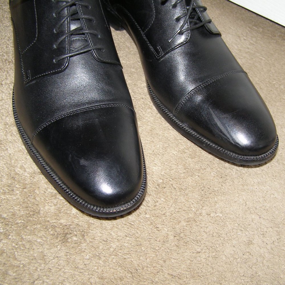 👞 MENS sz 13 Cole Haan Black Leather Cap toe Dress Shoes - Picture 9 of 10